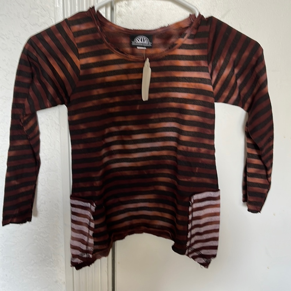 IXIX brown striped shirt